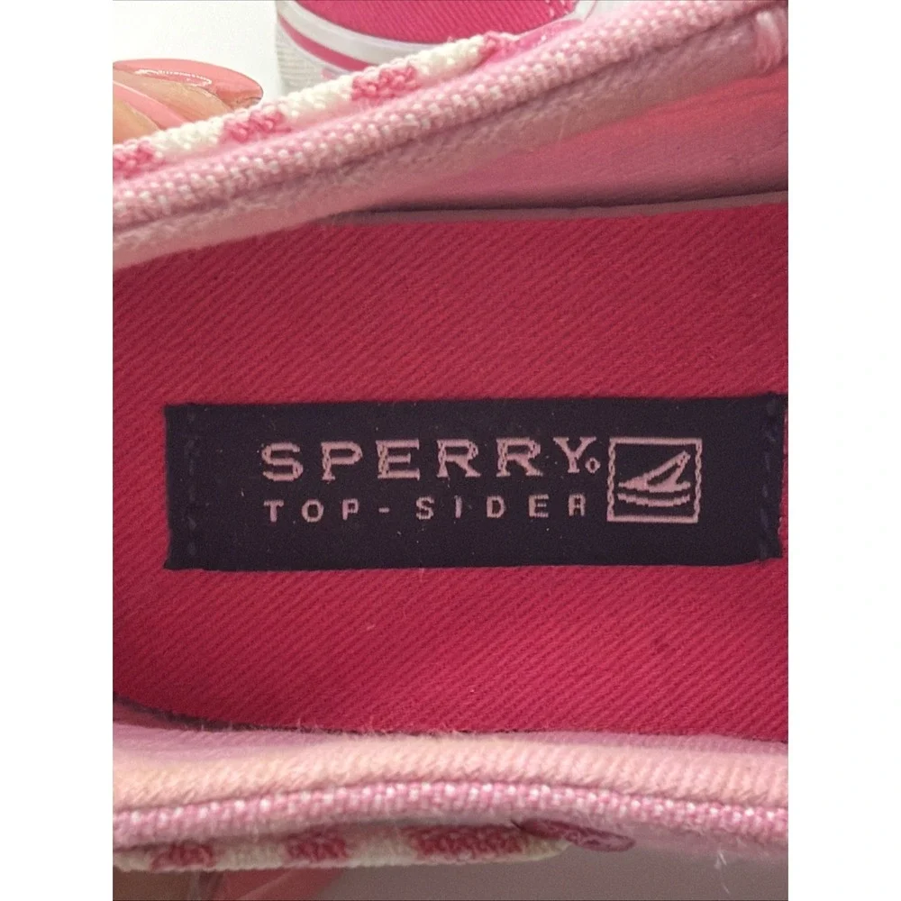 Sperry‎ Girls 13.5  Bahama Pink Sequin Boat Shoes Sparkle Lace Up Casual Flats